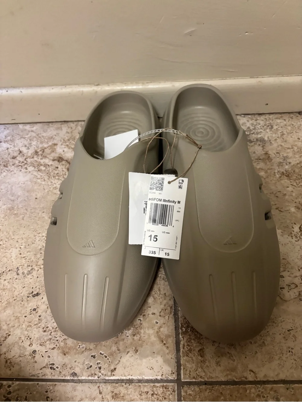 Adidas adiFOAM IIInfinity Mule Brown Size 15 JS4706